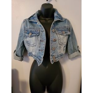 Cropped jean jacket